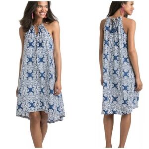 Vineyard Vines Blue and White Asymmetrical Dress